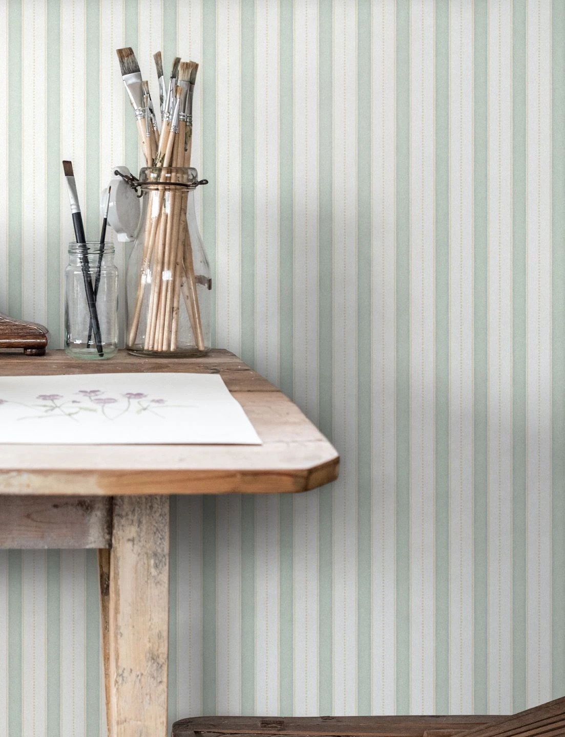 Tapete Emeral Hellminttürkis 3 Tapete Emeral Hellminttürkis – Bild 3