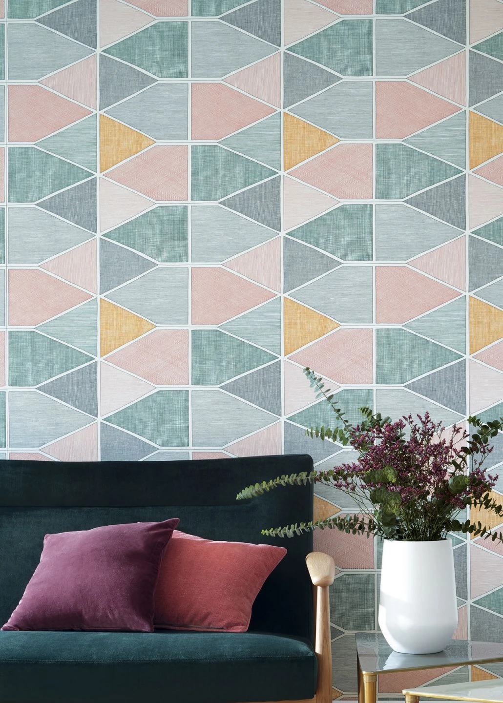 Tapete Enzo Dunkelgrün 1 Tapete Enzo Dunkelgrün