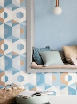 Tapete Fabrice Ozeanblau -Tapetengeschäft Fabrice B 864312 2880x1440