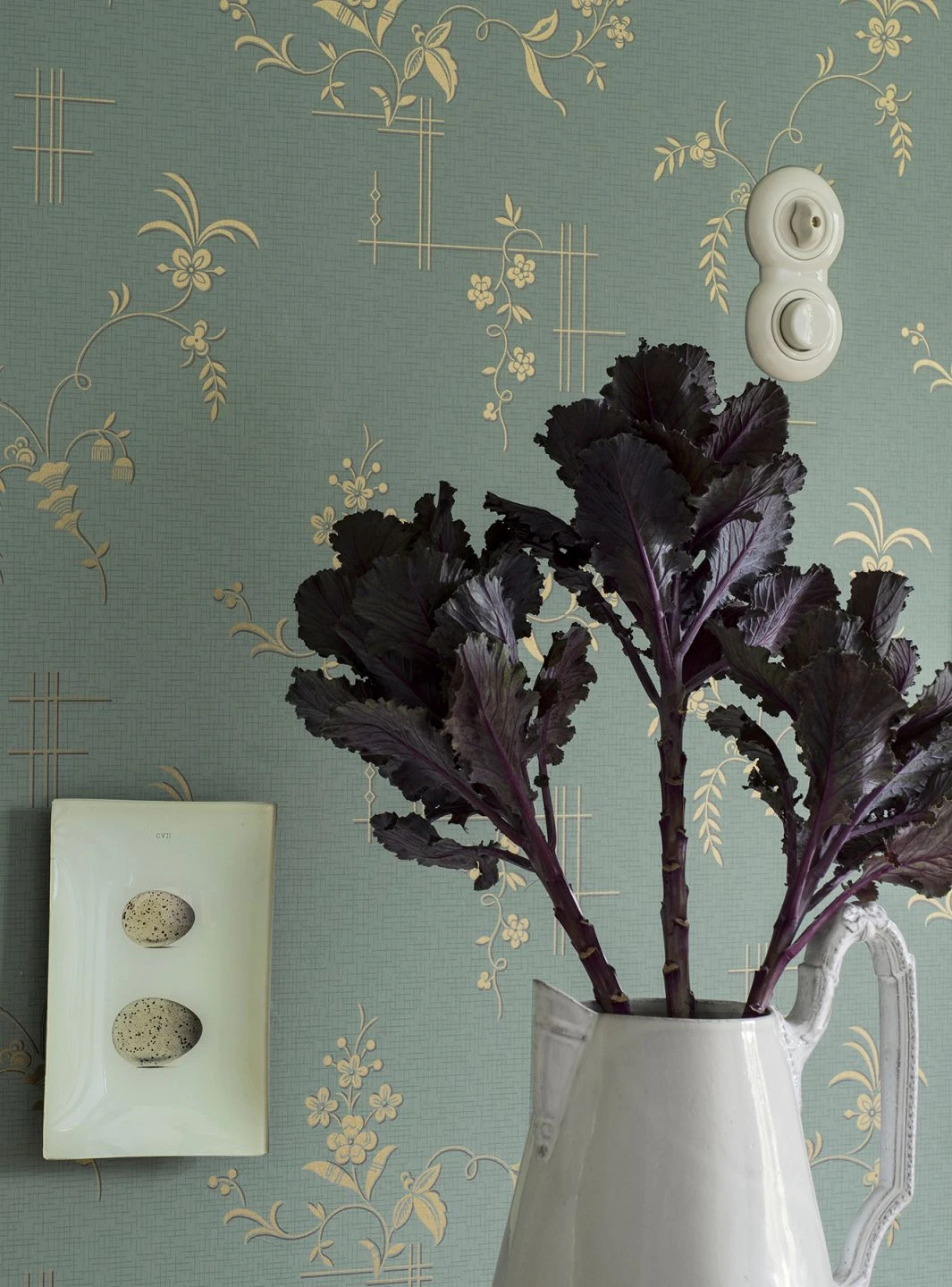 Tapete Fiselto Hellminttürkis 1 Tapete Fiselto Hellminttürkis