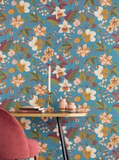 Tapete Frederika Ozeanblau -Tapetengeschäft Frederika B 821872 2880x1440