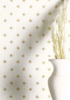 Tapete Golden Stars Gold Schimmer