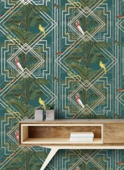 Tapete Grace Wasserblau