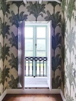 Tapete Hazara Dunkelgrün -Tapetengeschäft Hazara L 451731 2880x1440