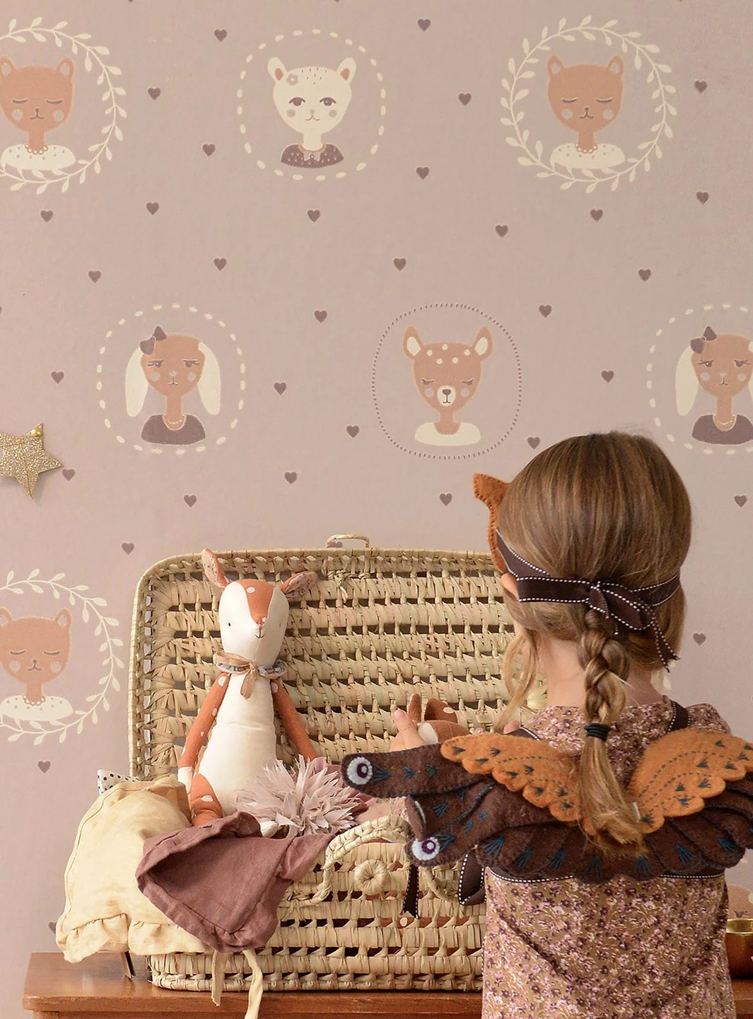 Tapete Hearts Hellgrauviolett 1 Tapete Hearts Hellgrauviolett