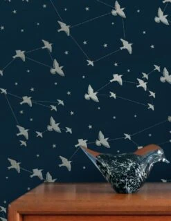 Tapete Hermine Graublau