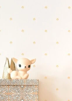 Tapete Holly Cremeweiss