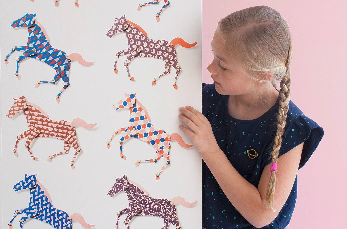 Tapete Horses Blau 1 Tapete Horses Blau