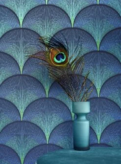 Tapete Imperia Blau Schimmer