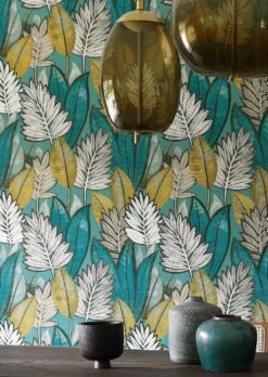 Tapete Isadora Minttürkis -Tapetengeschäft Isadora B 864623 2880x1440