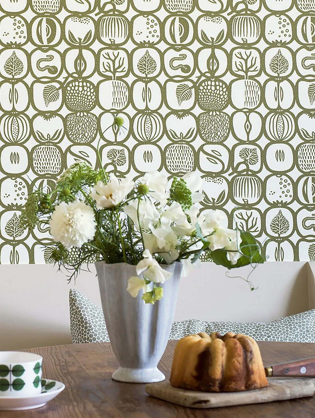 Tapete Julius Olivgrün 1 Tapete Julius Olivgrün