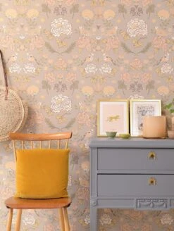 Tapete June Hellgrau -Tapetengeschäft June B 389342 2880x1440