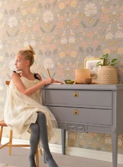 Tapete June Hellgrau -Tapetengeschäft June C 389342 2880x1440