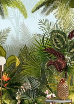 Wandbild Jungle Kingdom Grüntöne 7 Wandbild Jungle Kingdom Grüntöne -Tapetengeschäft Jungle Kingdom A 390711 2880x1440