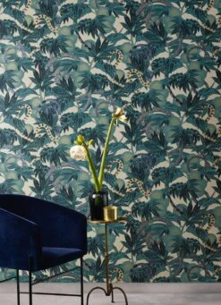 Tapete Jungle Snakes Wasserblau -Tapetengeschäft Jungle Snakes B 625862 2880x1440