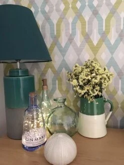 Tapete Karus Minttürkis -Tapetengeschäft Karus K 821294 2880x1440