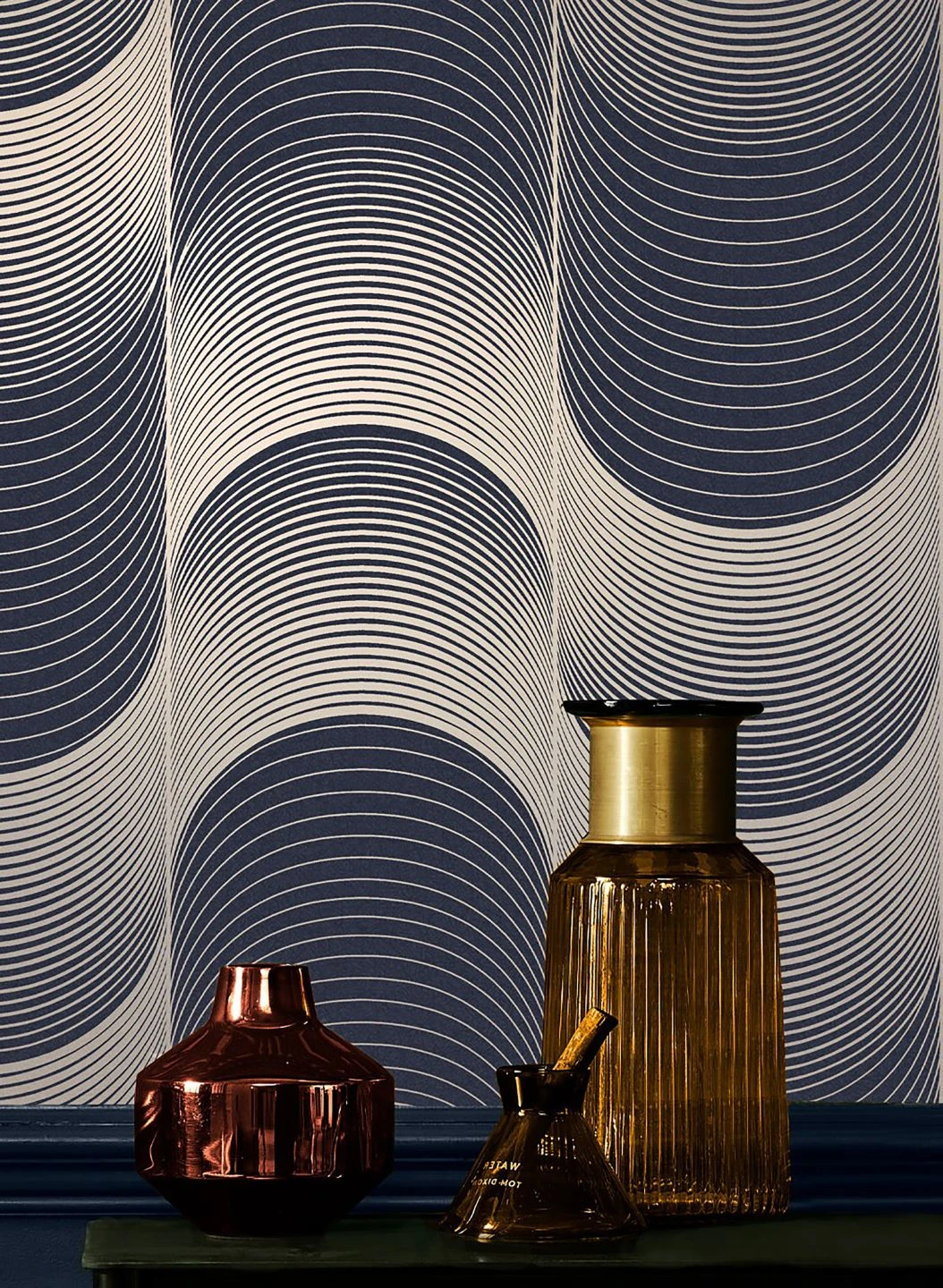 Tapete Katsura Dunkelblau 1 Tapete Katsura Dunkelblau