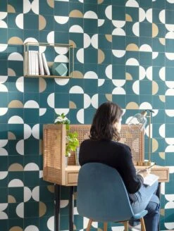 Tapete Kirana Ozeanblau -Tapetengeschäft Kirana B 864641 2880x1440