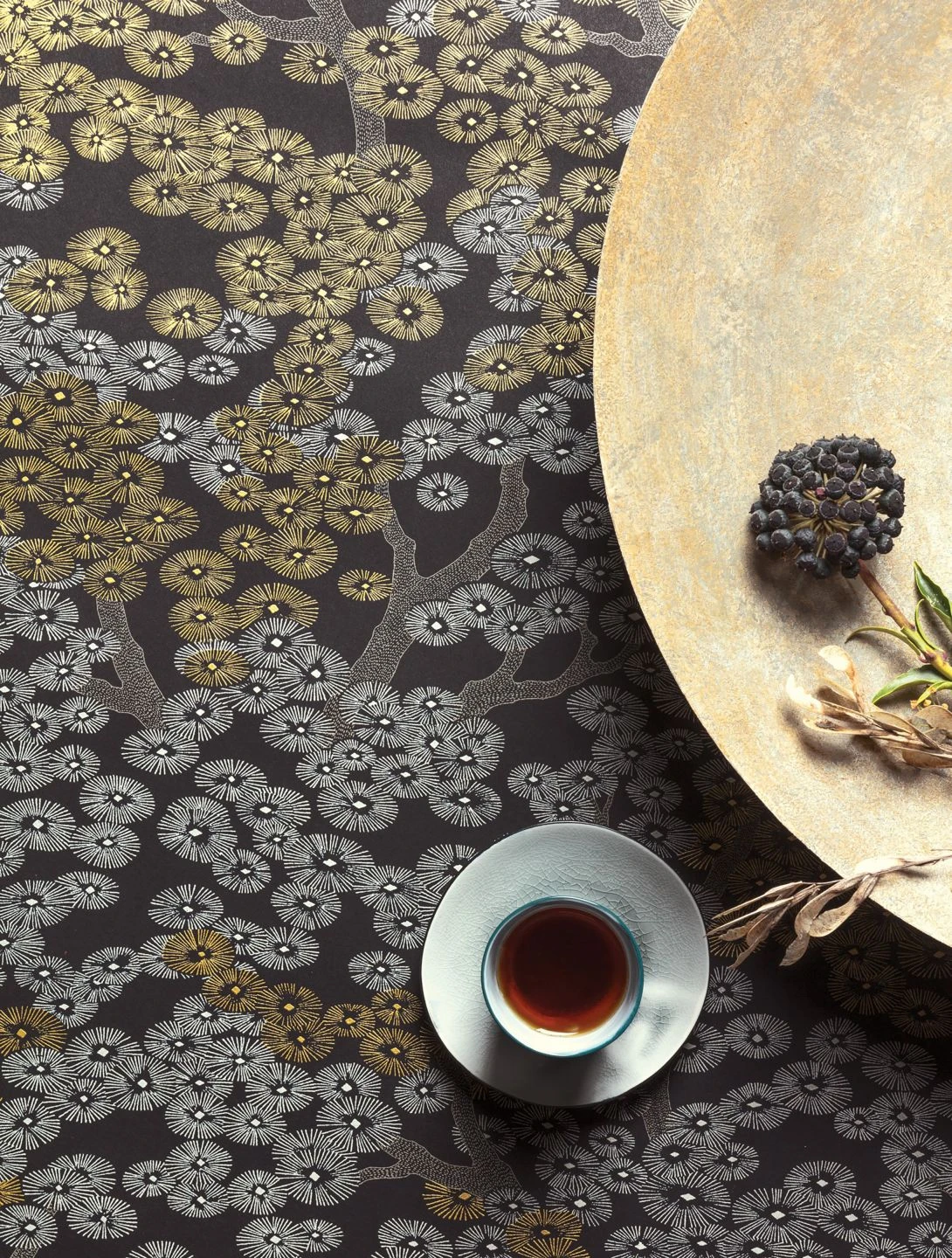 Tapete Kirigami Mattgold 1 Tapete Kirigami Mattgold