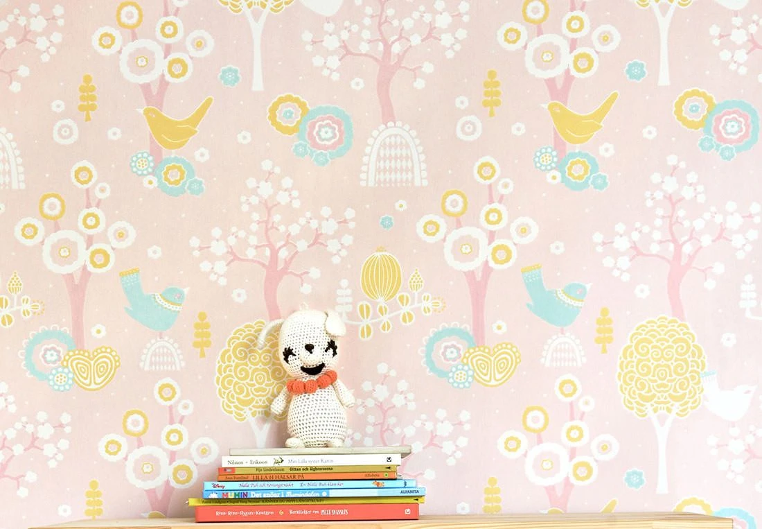 Tapete Körsbärsdalen Pastellrosa 1 Tapete Körsbärsdalen Pastellrosa