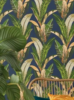 Tapete Lasita Stahlblau