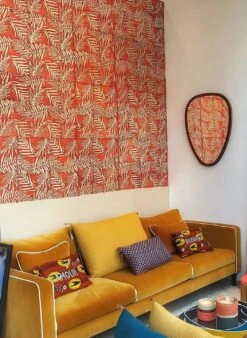 Tapete Lhamo Rotorange -Tapetengeschäft Lhamo K 325109 2880x1440