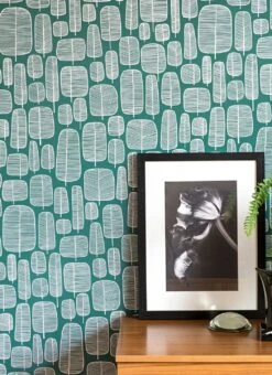 Tapete Little Trees Opalgrün -Tapetengeschäft Little Trees B 690105 2880x1440