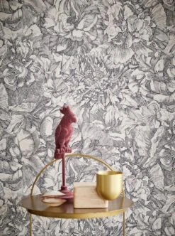 Tapete Louise Basaltgrau -Tapetengeschäft Louise B 822101 2880x1440