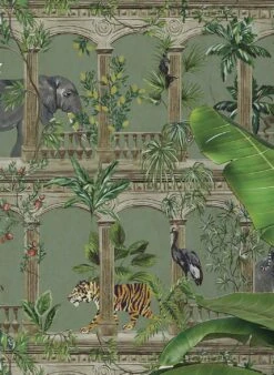 Tapete Lunasa Schilfgrün