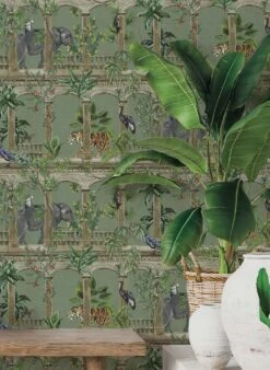 Tapete Lunasa Schilfgrün 5 Tapete Lunasa Schilfgrün -Tapetengeschäft Lunasa B 104534 2880x1440