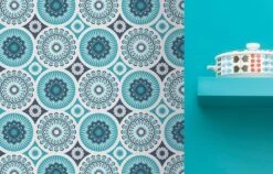 Tapete Marelle Wasserblau