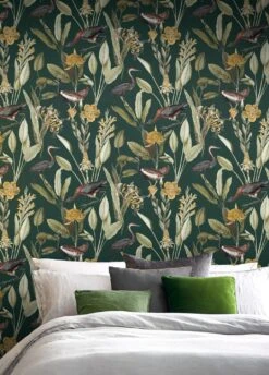 Tapete Medina Dunkelgrün -Tapetengeschäft Medina A 431562 2880x1440