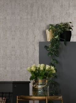 Tapete Metallic Plaster Weissgold