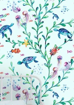 Tapete Miali Zartblau