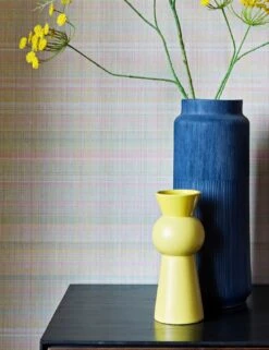 Tapete Miami Plaid Hellgrau