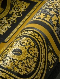 Versace Tapete Minerva Schwarz -Tapetengeschäft Minerva 410983 2880x1440