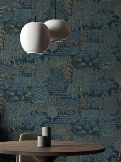 Tapete Mirto Türkisblaugrau -Tapetengeschäft Mirto B 104752 2880x1440