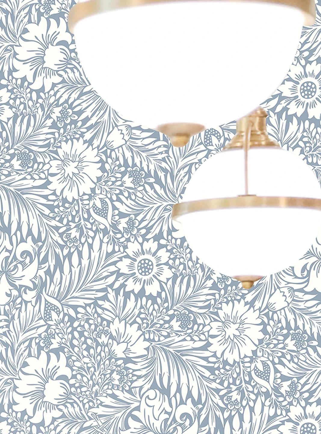 Selbstklebende Tapete Modern Acanthus Hellblaugrau 1 Selbstklebende Tapete Modern Acanthus Hellblaugrau