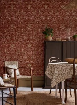 Tapete Morris Birds Rubinrot -Tapetengeschäft Morris Birds D 463274 2880x1440