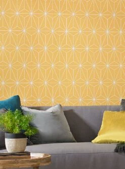 Tapete Morton Goldgelb 5 Tapete Morton Goldgelb -Tapetengeschäft Morton B 431063 2880x1440