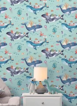 Tapete Nautilus Hellpastelltürkis -Tapetengeschäft Nautilus A 104631 2880x1440