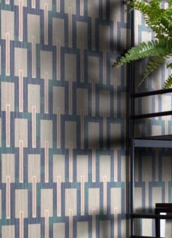 Tapete Nebulo Stahlblau