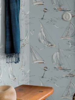 Tapete Neptunus Weissblau