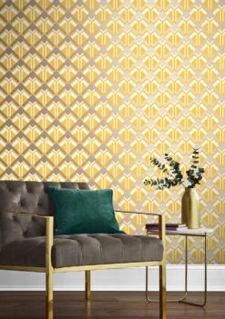 Tapete Nerea Honiggelb -Tapetengeschäft Nerea B 431343 2880x1440