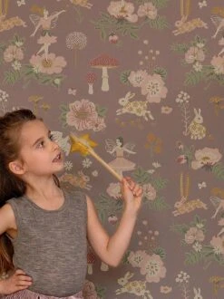 Tapete Old Garden Grauviolett