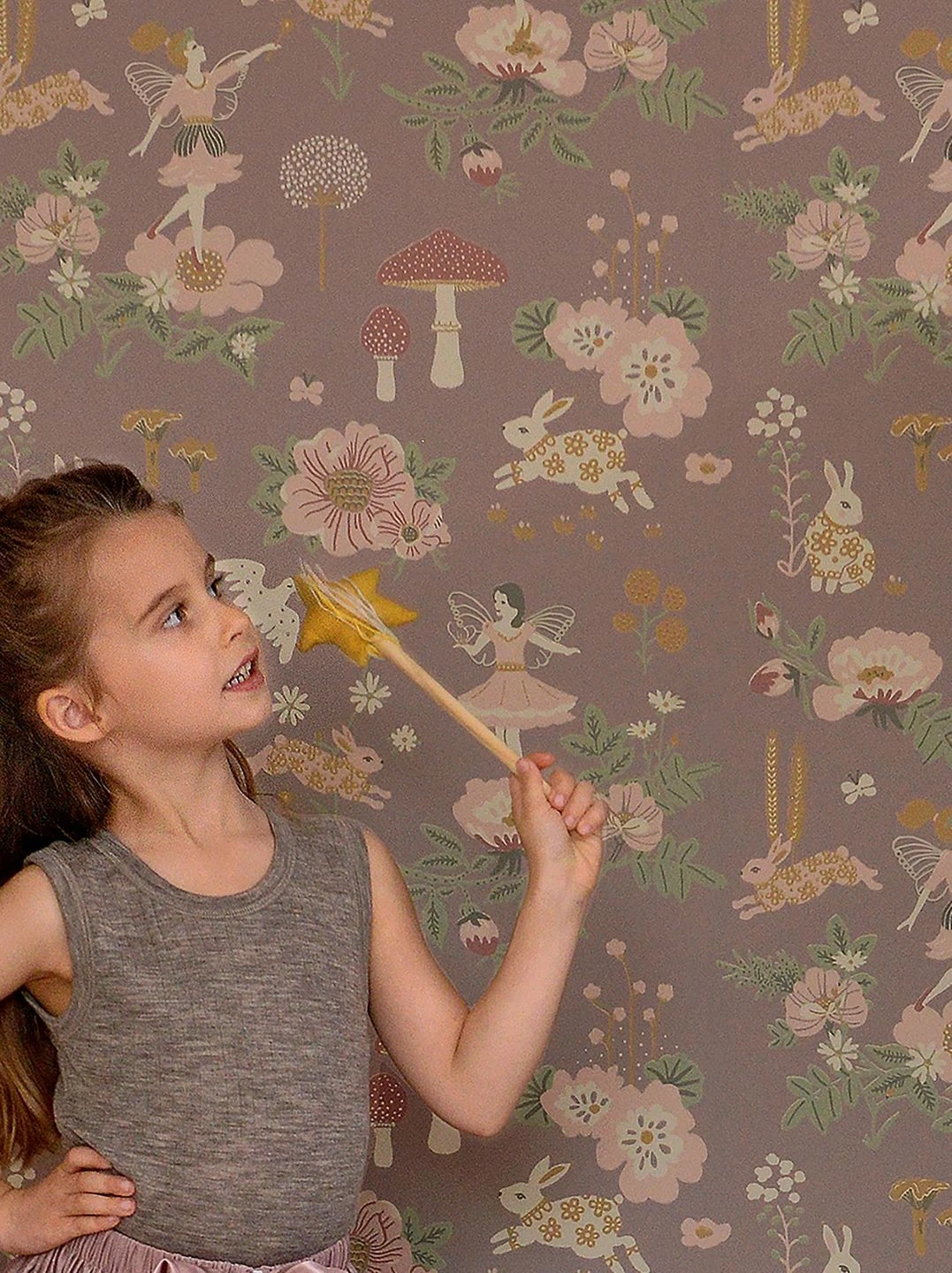 Tapete Old Garden Grauviolett 1 Tapete Old Garden Grauviolett