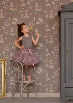 Tapete Old Garden Grauviolett 9 Tapete Old Garden Grauviolett -Tapetengeschäft Old Garden D 389413 2880x1440