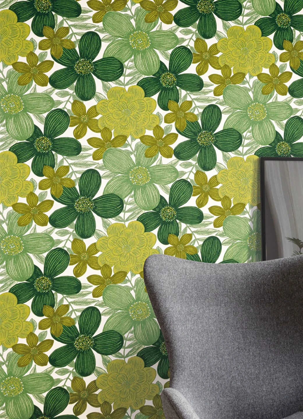 Tapete Othilia Grün 1 Tapete Othilia Grün