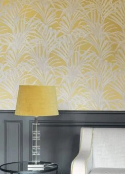 Tapete Palmetto Sandgelb -Tapetengeschäft Palmetto A 864413 2880x1440
