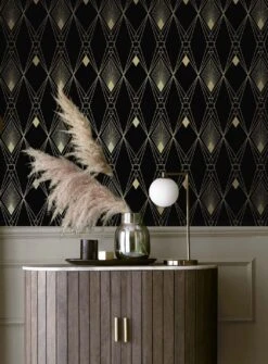 Tapete Paona Schwarzgrau -Tapetengeschäft Paona B 432093 2880x1440